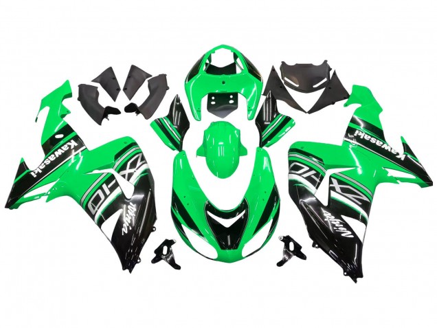 Kits Carenado Moto Kawasaki ZX10R 2006-2007 - Verde Blanco Negro Fábrica