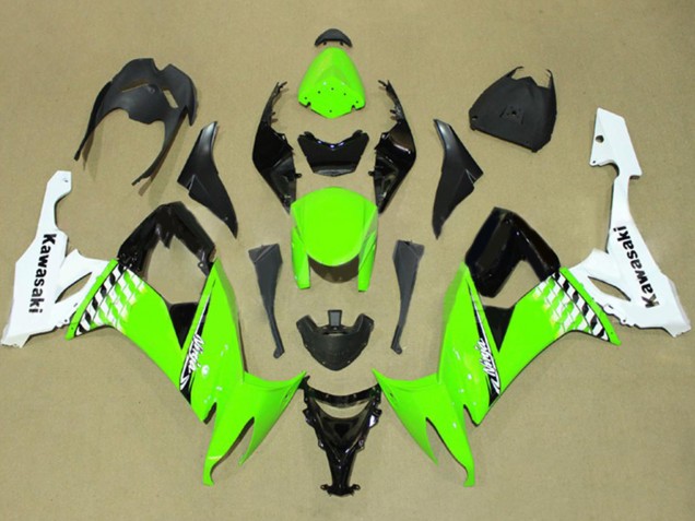Carenado Moto Kawasaki ZX10R 2008-2010 - Blanco Verde Negro Fábrica