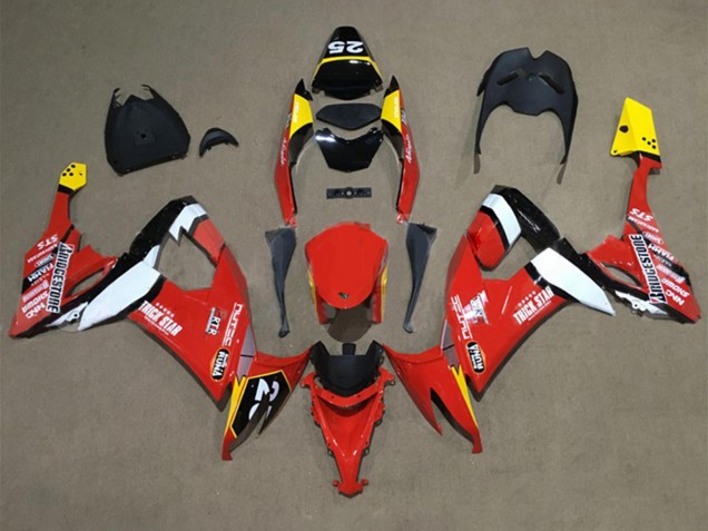 Carenados Moto Kawasaki ZX10R 2008-2010 - Rojo Amarillo Blanco Negro Fábrica