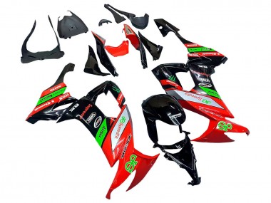 Carenados Moto Kawasaki ZX10R 2008-2010 - Rojo Verde Negro Fábrica