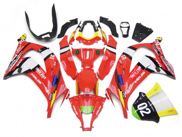 Carenados Moto Kawasaki ZX10R 2011-2015 - Rojo Amarillo Blanco Negro Verde Azul Trick Star 02 Fábrica