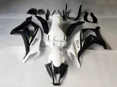 Carenados Moto Kawasaki ZX10R 2011-2015 - Blanco Negro Mate Verde Calcomanías Fábrica