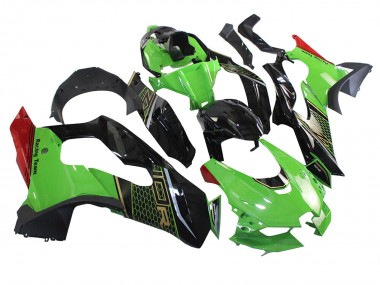 Carenado Moto Kawasaki ZX10R 2021-2025 - Verde Negro Rojo Honeycomb Fábrica