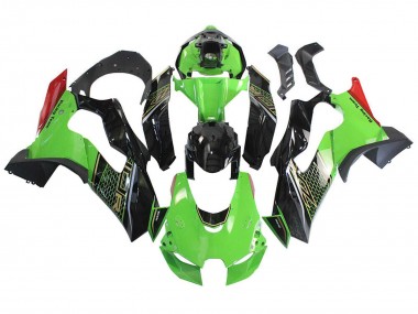 Carenado Moto Kawasaki ZX10R 2021-2025 - Verde Negro Rojo Honeycomb Fábrica