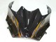 Carenados Moto Kawasaki ZX14R ZZR1400 2006-2011 - Negro Brillante Oro Llama Fábrica