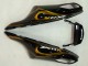 Carenados Moto Kawasaki ZX14R ZZR1400 2006-2011 - Negro Brillante Oro Llama Fábrica