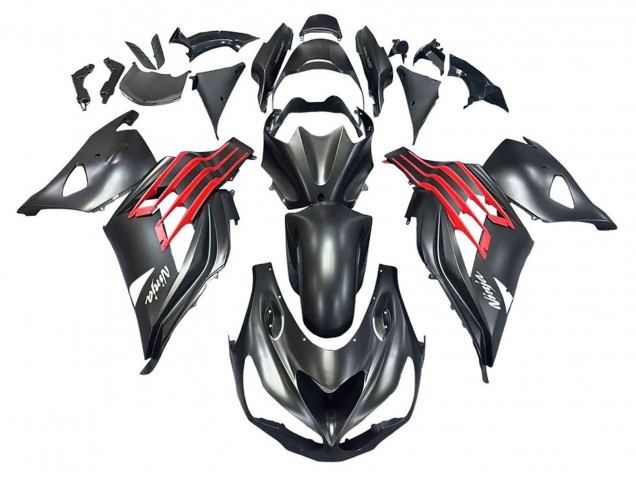 Carenados Moto Kawasaki ZX14R ZZR1400 2012-2024 - Negro Mate Rojo Blanco Ninja Fábrica