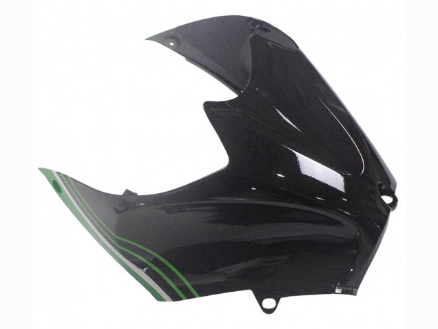 Carenados Moto Kawasaki ZX14R ZZR1400 2012-2024 - Verde Negro Brillante Raya Fábrica