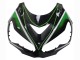 Carenados Moto Kawasaki ZX14R ZZR1400 2012-2024 - Verde Negro Brillante Raya Fábrica