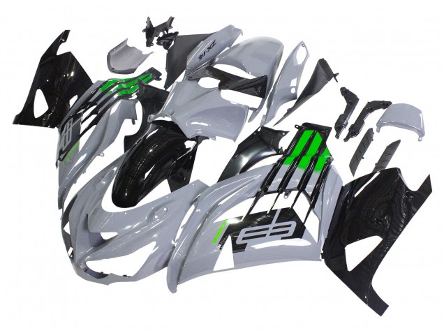 Carenados Moto Kawasaki ZX14R ZZR1400 2012-2024 - Gris Verde Negro Fábrica