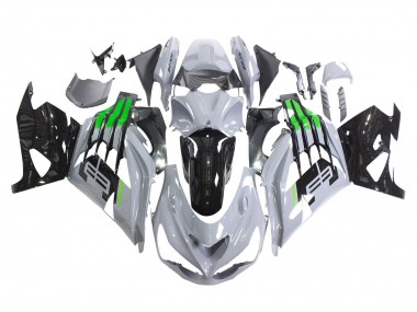 Carenados Moto Kawasaki ZX14R ZZR1400 2012-2024 - Gris Verde Negro Fábrica