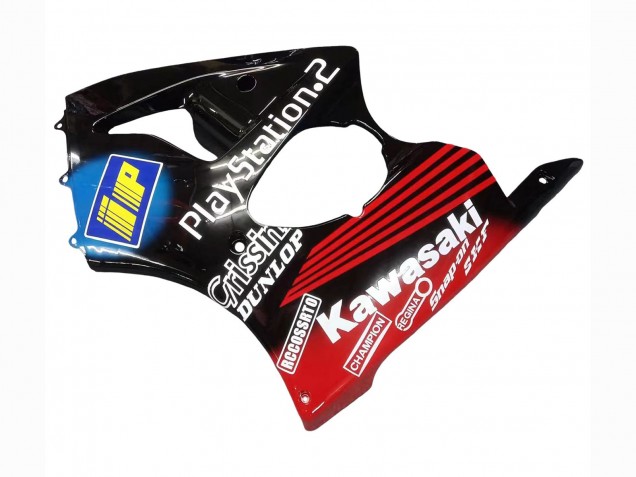 Carenados Moto Kawasaki ZX6R 2000-2002 - Negro Brillante Rojo Azul Rojo PlayStation 2 Fábrica