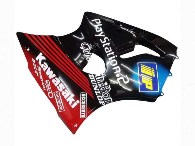 Carenados Moto Kawasaki ZX6R 2000-2002 - Negro Brillante Rojo Azul Rojo PlayStation 2 Fábrica