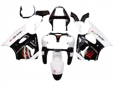 Carenados Moto Kawasaki ZX6R 2000-2002 - Blanco Negro Rojo Monstruo Fábrica