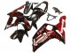 Carenados Moto Kawasaki ZX6R 2003-2004 - Negro Brillante Rojo Llama Fábrica