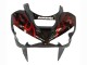 Carenados Moto Kawasaki ZX6R 2003-2004 - Negro Brillante Rojo Llama Fábrica