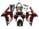 Carenados Moto Kawasaki ZX6R 2003-2004 - Negro Brillante Rojo Llama Fábrica