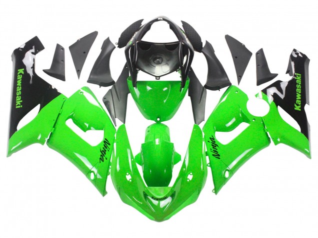 Carenados Moto Kawasaki ZX6R 2005-2006 - Verde Negro Ninja Fábrica
