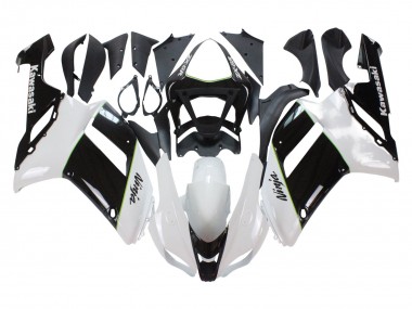 Carenados Moto Kawasaki ZX6R 2007-2008 - Negro Blanco Ninja Fábrica