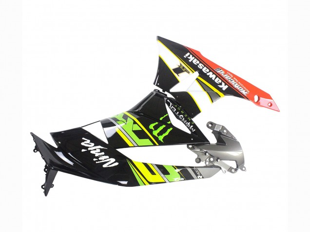 Carenados Moto Kawasaki ZX6R 2009-2012 - Verde Negro Brillante Amarillo Blanco Rojo Elf Monstruo Fábrica