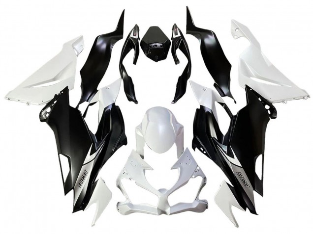 Carenado Moto Kawasaki ZX6R 2013-2018 - Blanco Negro Mate Fábrica