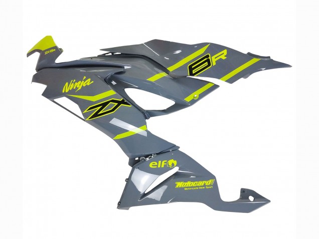 Carenados Moto Kawasaki ZX6R 2019-2022 - Nardo Gris Amarillo Fábrica