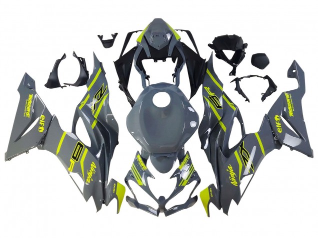 Carenados Moto Kawasaki ZX6R 2019-2022 - Nardo Gris Amarillo Fábrica
