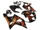 Carenados Moto Suzuki GSXR1000 2000-2002 - Negro Brillante Naranja Llama Fábrica