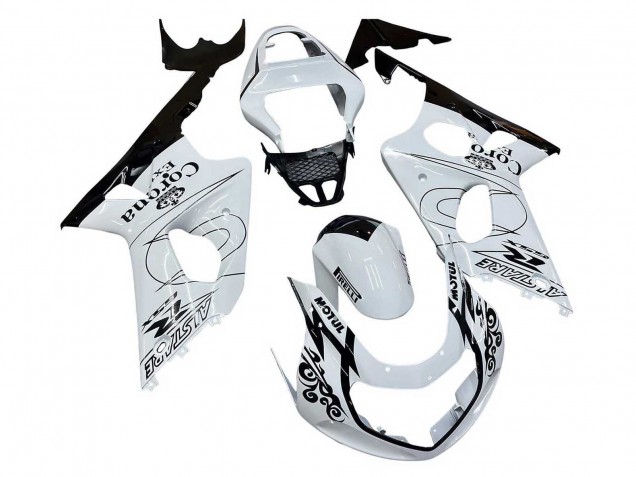 Carenados Moto Suzuki GSXR1000 2000-2002 - Blanco Negro Motul Corona Fábrica
