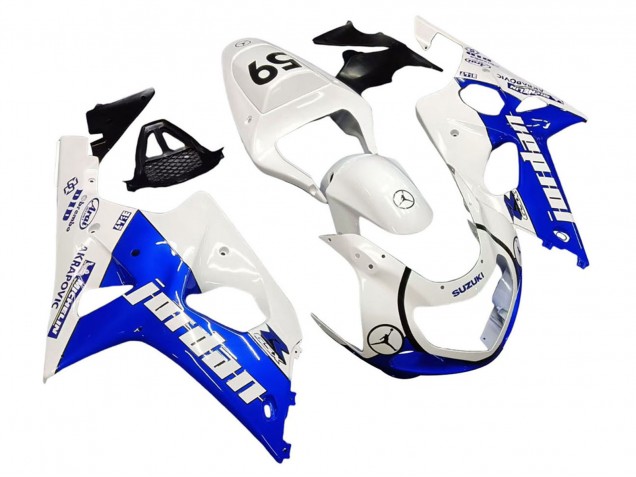 Carenados Moto Suzuki GSXR1000 2000-2002 - Blanco Azul Jordan 59 Fábrica
