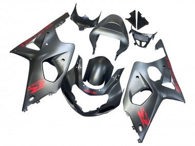 Carenados Moto Suzuki GSXR1000 2000-2002 - Gris Mate Rojo Calcomanía Fábrica