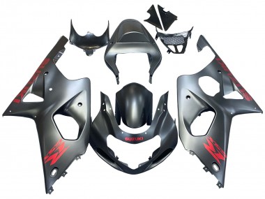 Carenados Moto Suzuki GSXR1000 2000-2002 - Gris Mate Rojo Calcomanía Fábrica