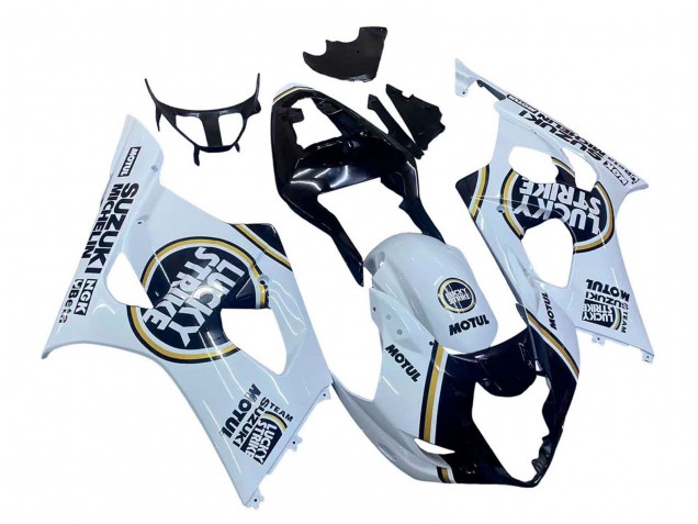 Carenados Moto Suzuki GSXR 1000 2003-2004 - Blanco Negro Oro Motul Lucky Strike Fábrica