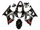 Carenados Moto Suzuki GSXR 1000 2003-2004 - Negro Brillante Blanco Rojo Calcomanías Fábrica