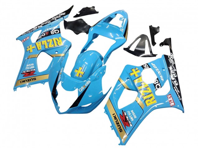 Carenados Moto Suzuki GSXR 1000 2003-2004 - Azul Claro Amarillo Negro Rizla Motul Fábrica