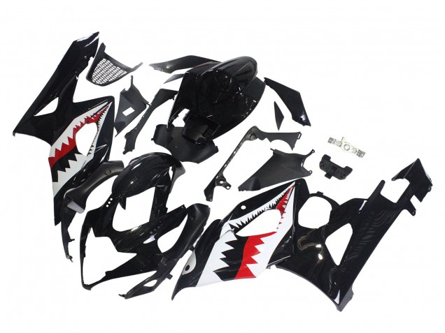 Carenados Moto Suzuki GSXR 1000 2005-2006 - Negro Brillante Rojo Blanco Tiburón Fábrica