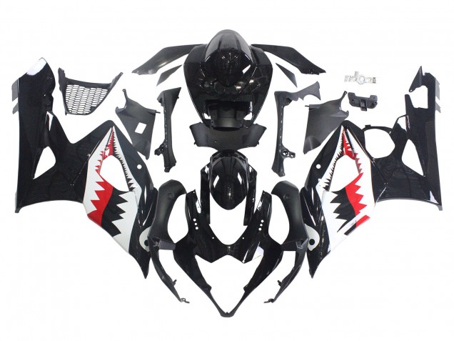 Carenados Moto Suzuki GSXR 1000 2005-2006 - Negro Brillante Rojo Blanco Tiburón Fábrica
