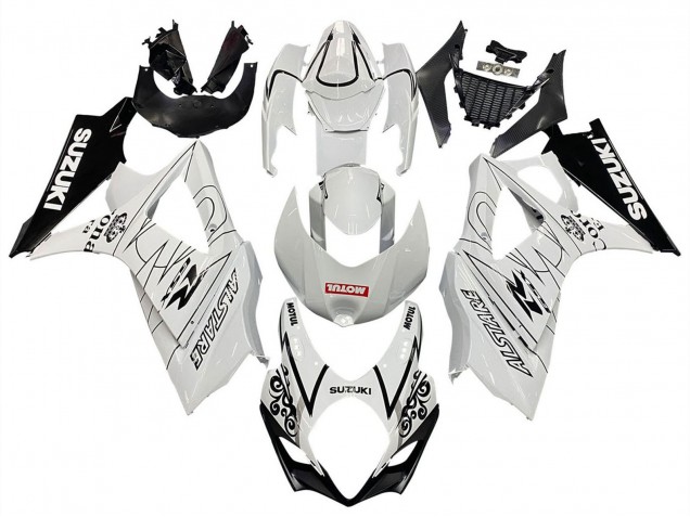 Carenados Moto Suzuki GSXR 1000 2007-2008 - Blanco Negro Alstare Corona Motul Fábrica