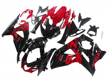 Kits Carenado Moto Suzuki GSXR 1000 2009-2016 - Negro Brillante Rojo Fábrica