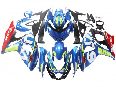 Carenados Moto Suzuki GSXR 1000 2009-2016 - Azul Claro Verde Rojo Motul Fábrica