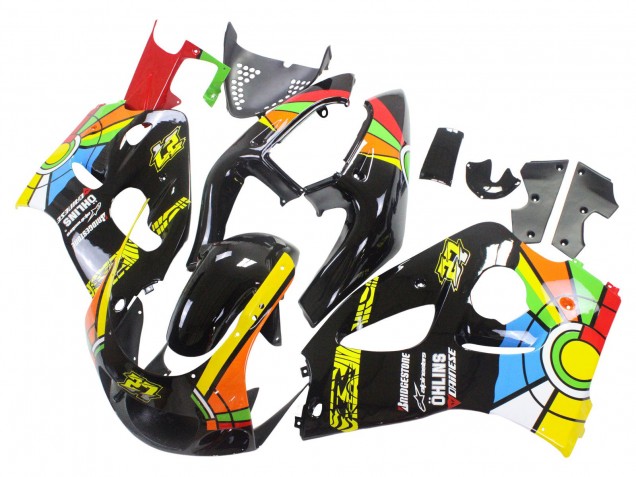 Carenados Moto Suzuki GSXR 600 / GSXR 750 1996-2000 - Negro Multicolor 27 Fábrica