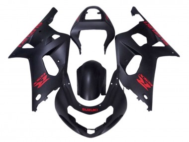 Carenados Moto Suzuki GSXR 600 / GSXR 750 2001-2003 - Negro Mate Rojo Fábrica
