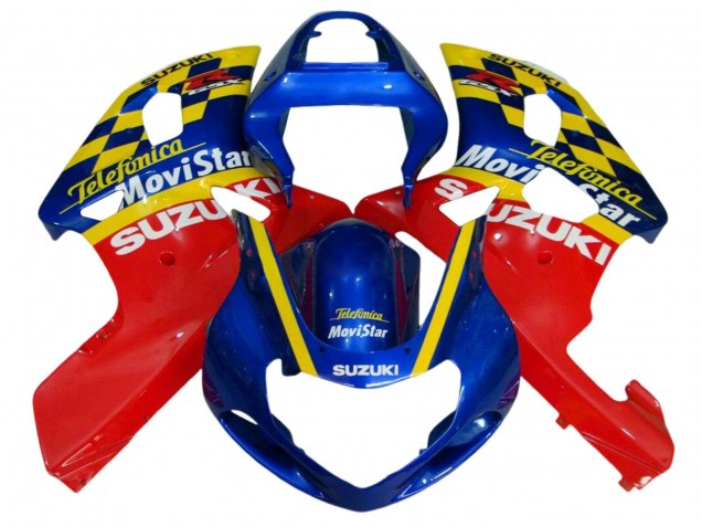 Carenados Moto Suzuki GSXR 600 / GSXR 750 2001-2003 - Azul Rojo Amarillo Fábrica