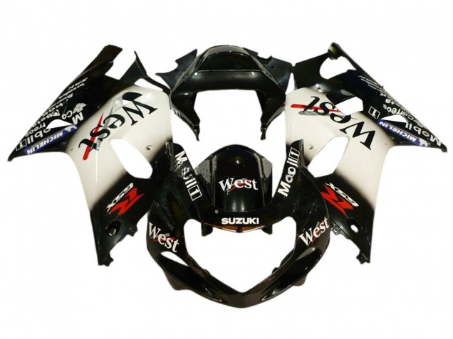 Carenados Moto Suzuki GSXR 600 / GSXR 750 2001-2003 - Negro Brillante Blanco West Rojo Fábrica