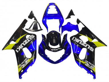 Carenados Moto Suzuki GSXR 600 / GSXR 750 2001-2003 - Azul Amarillo Negro Brillante Fábrica