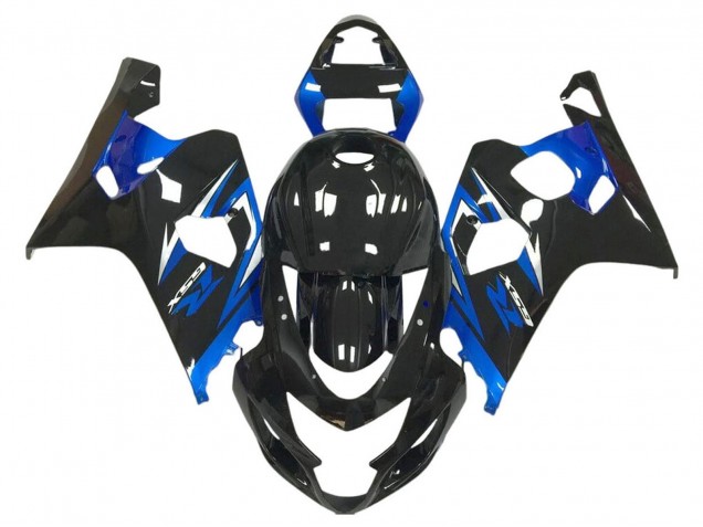 Carenados Moto Suzuki GSXR 600 / GSXR 750 2004-2005 - Negro Brillante Azul Fábrica