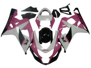 Carenados Moto Suzuki GSXR 600 / GSXR 750 2004-2005 - Blanco Rosa Negro Fábrica