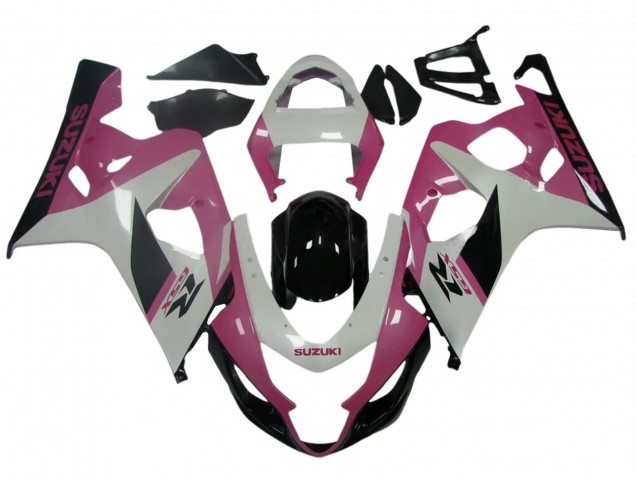 Carenados Moto Suzuki GSXR 600 / GSXR 750 2004-2005 - Blanco Rosa Negro Fábrica