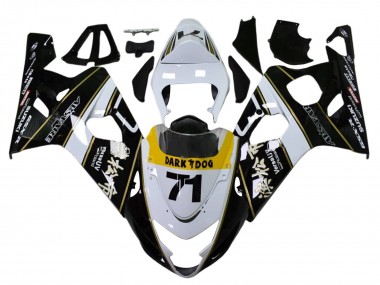 Carenados Moto Suzuki GSXR 600 / GSXR 750 2004-2005 - Blanco Negro Amarillo Dark Dog 71 Fábrica