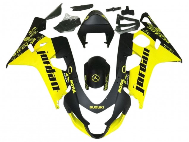 Carenados Moto Suzuki GSXR 600 / GSXR 750 2004-2005 - Negro Amarillo Jordan Fábrica